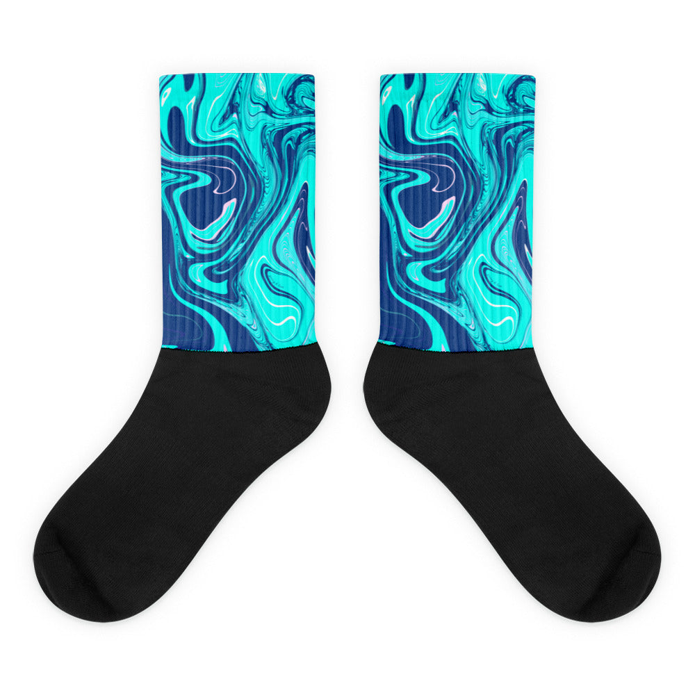 Marbled- dark blue Socks